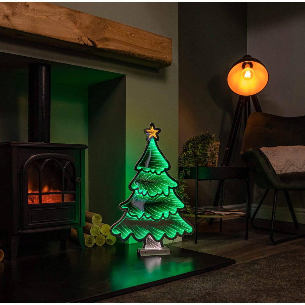 Samuel Alexander Light Up Infinity Standing Christmas Tree with Metal Base 60cm Image 9