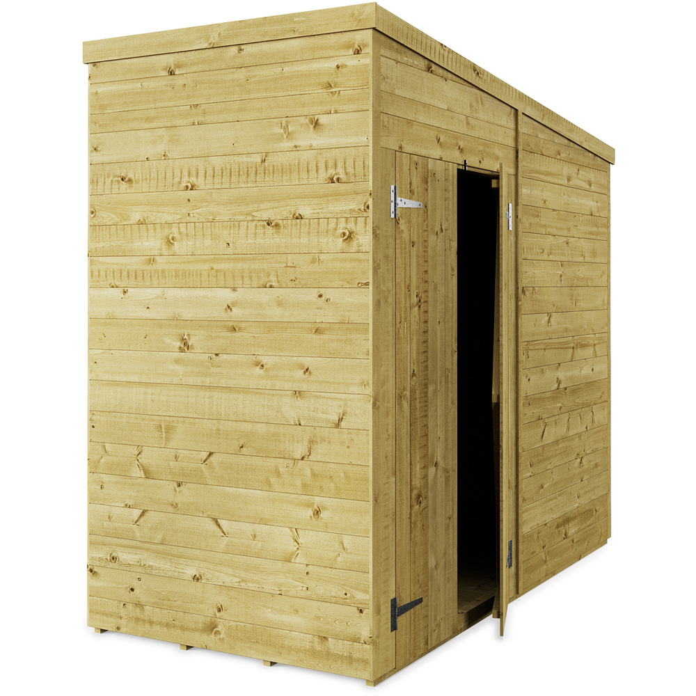 StoreMore 4 x 8ft Double Door Tongue and Groove Pent Shed Image 2