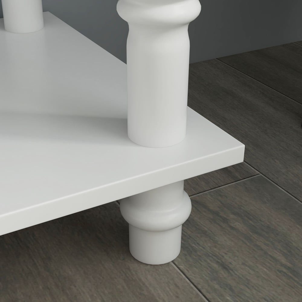HOMCOM 2 Drawer White Wooden Console Table Image 4