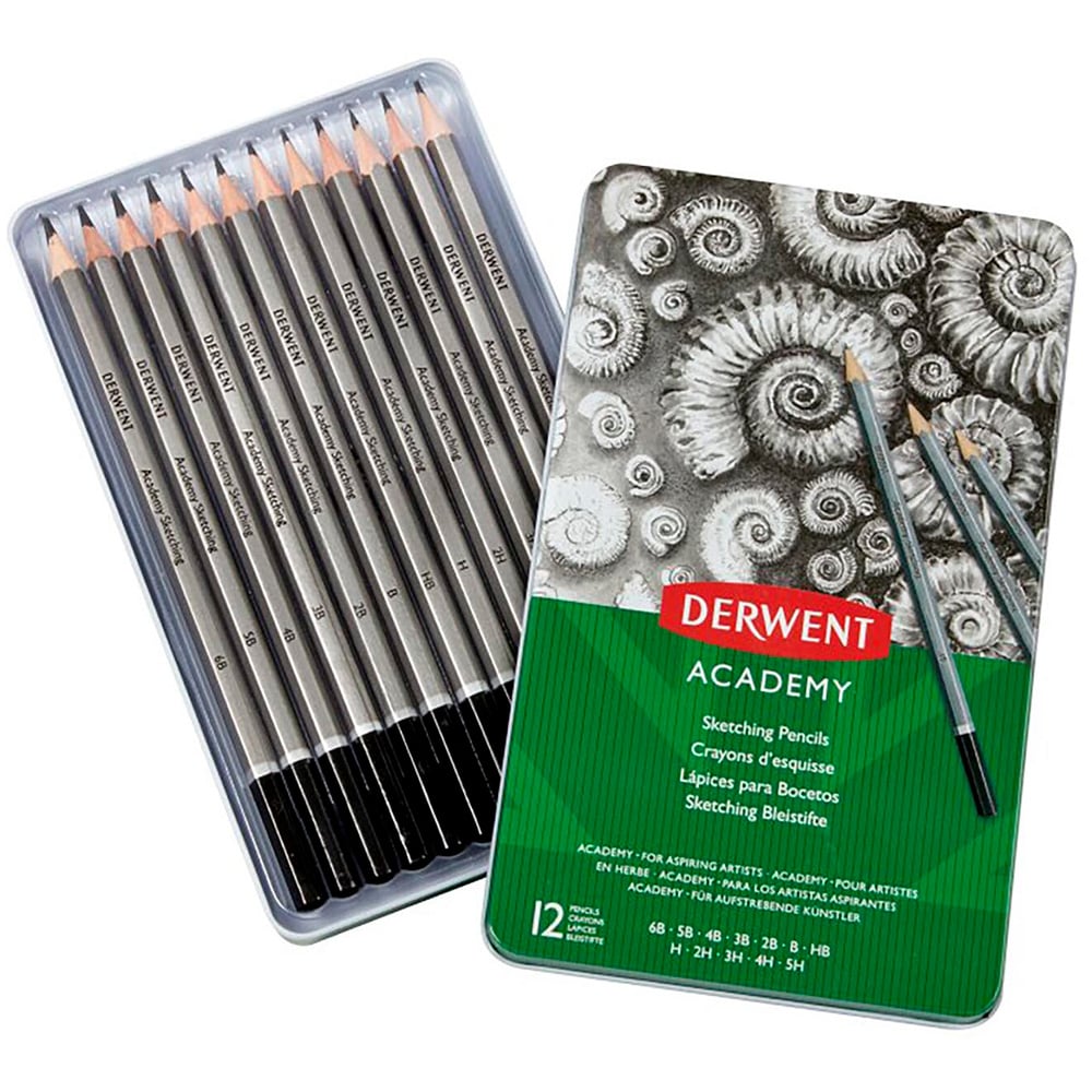 Derwent Academy Sketching Pencils 12 Pack Image 1