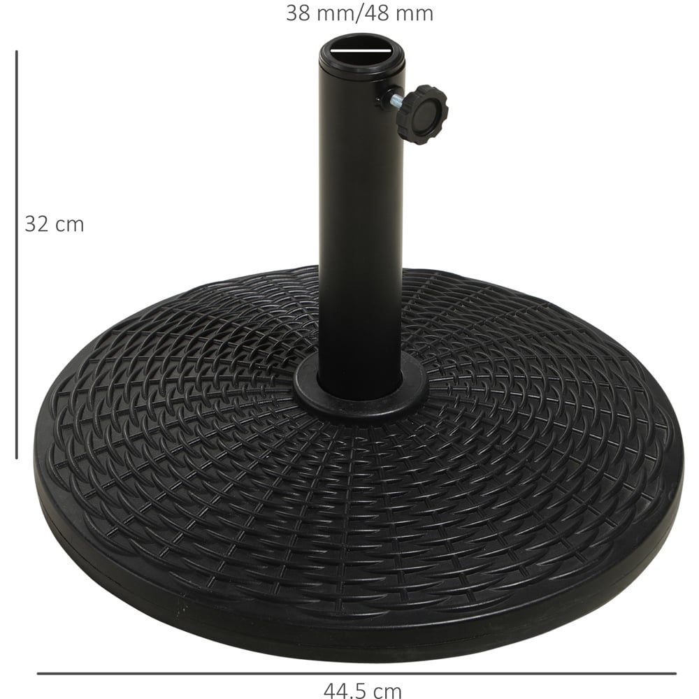 Outsunny Black Round Parasol Base 11.5kg Image 7