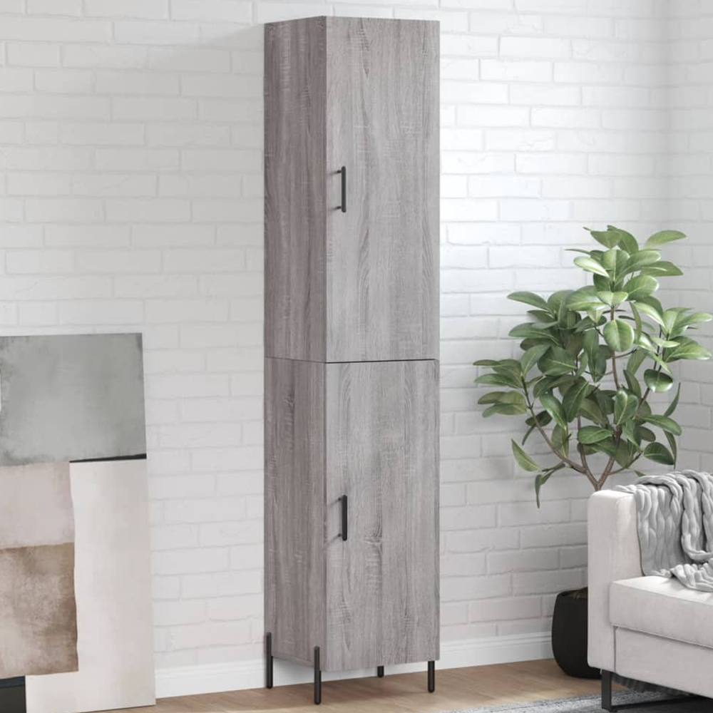 vidaXL 2 Door Grey Sonoma Highboard Image 1