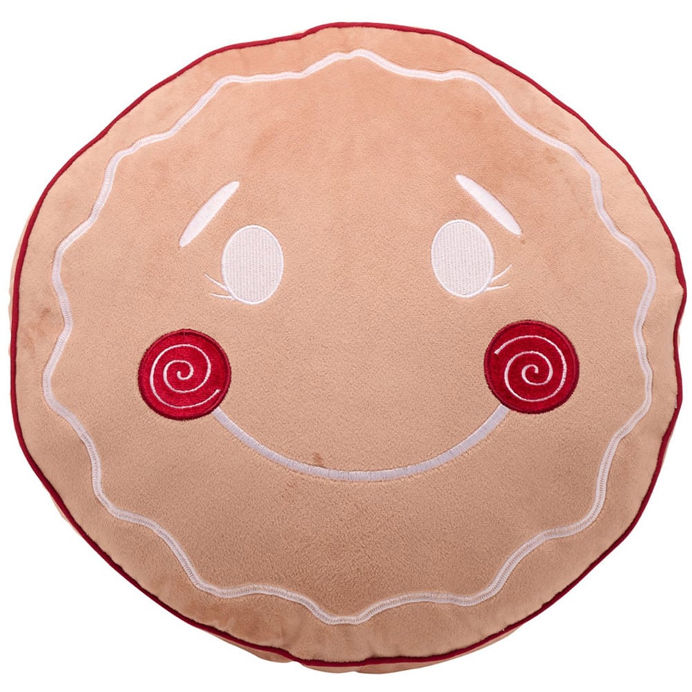 The Christmas Gift Co Gingerbread Man Round Cushion 40cm Image 1