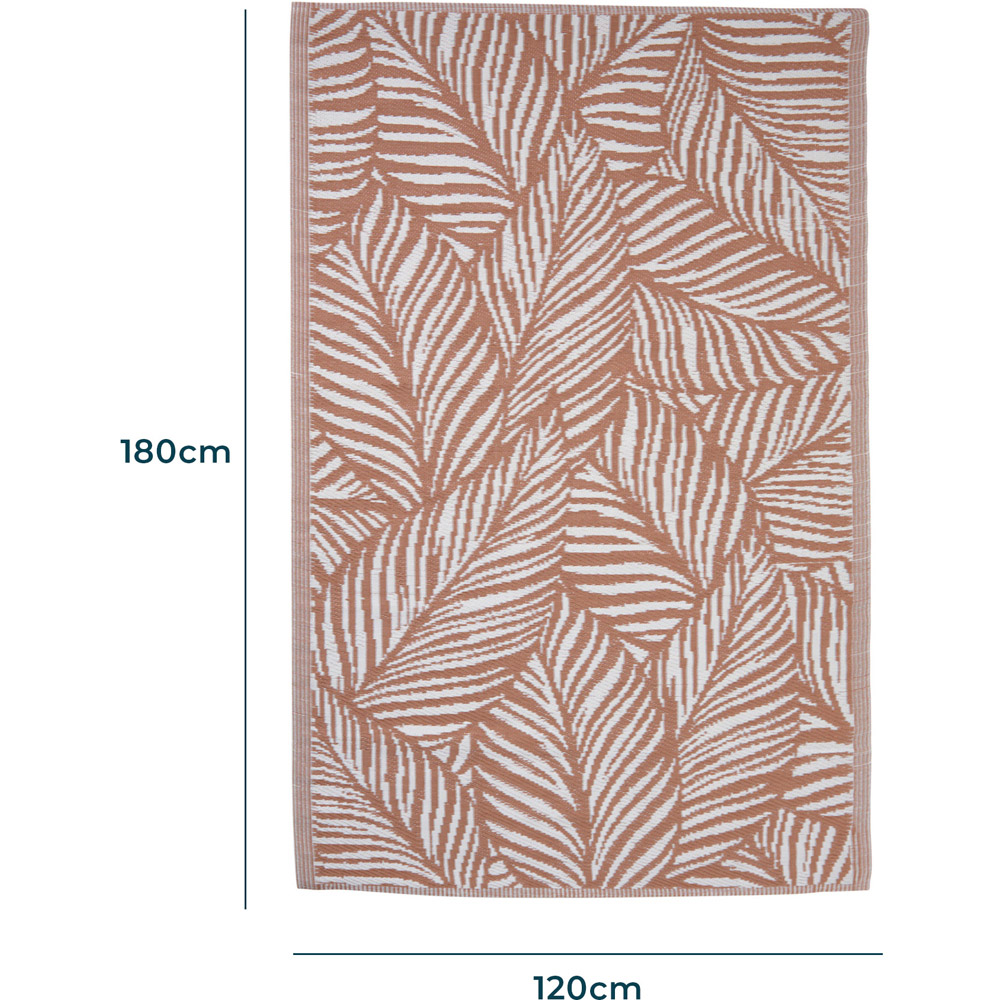 Jack Stonehouse Rust Red Leaf Waterproof Anti-Slip Outdoor Rug 120 x 180cm Image 4