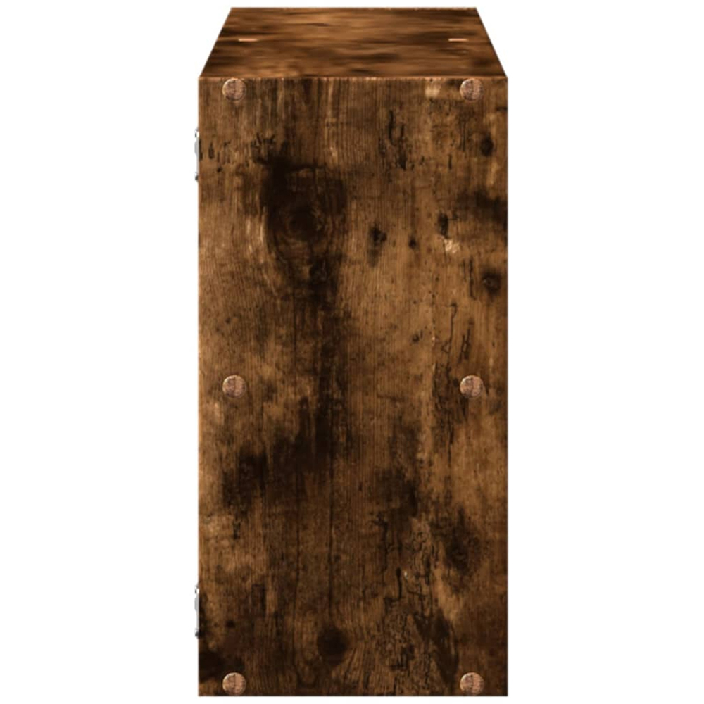 vidaXL 5 Open Shelf Smoked Oak Wall Shelf Image 4