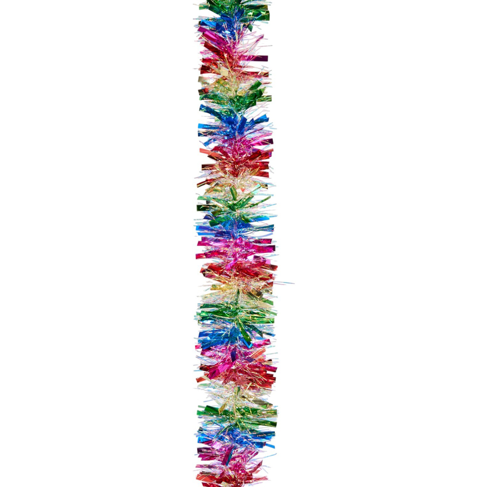 Multi Coloured Tinsel Garland Image 2