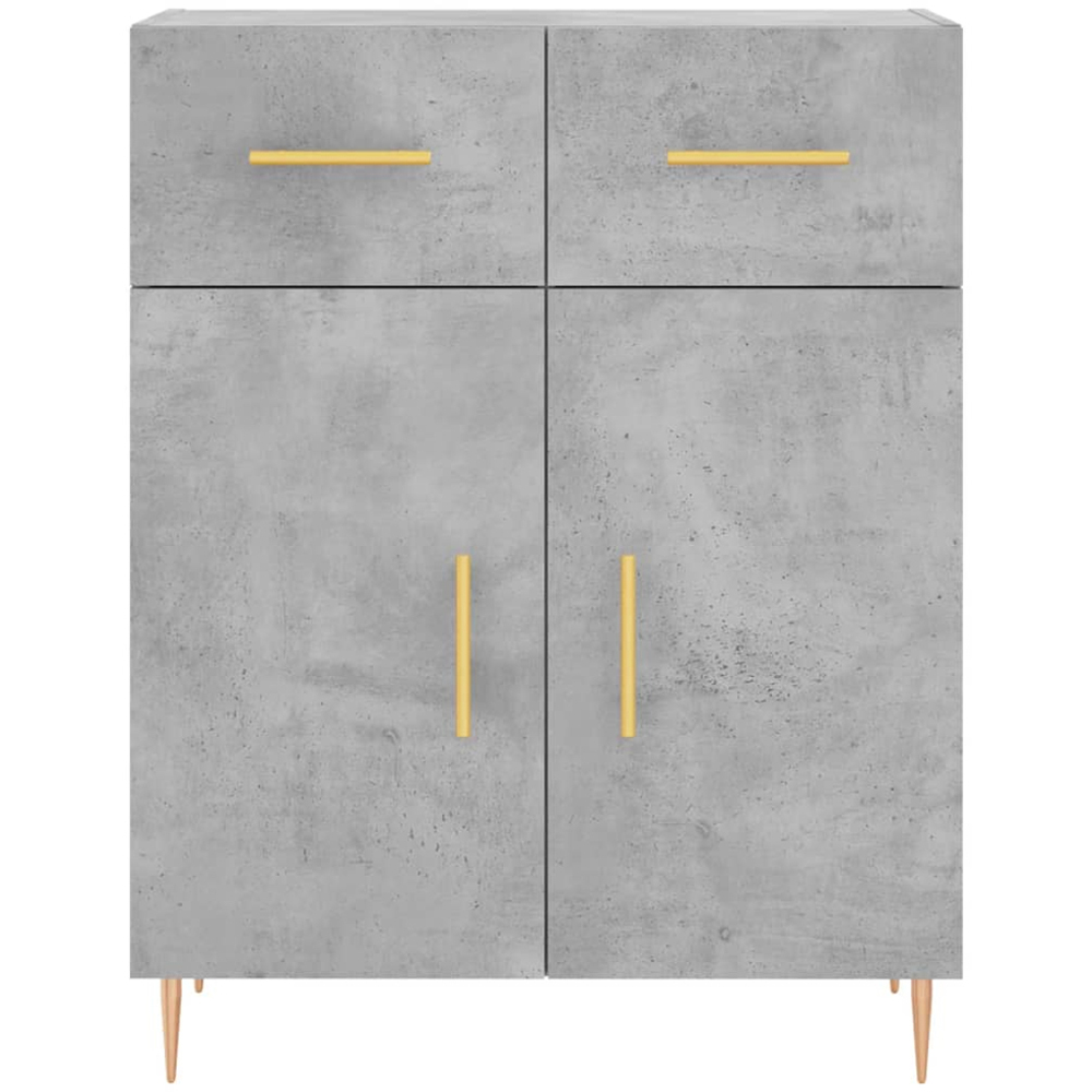 vidaXL 4 Door 2 Drawer Concrete Grey Highboard Image 8
