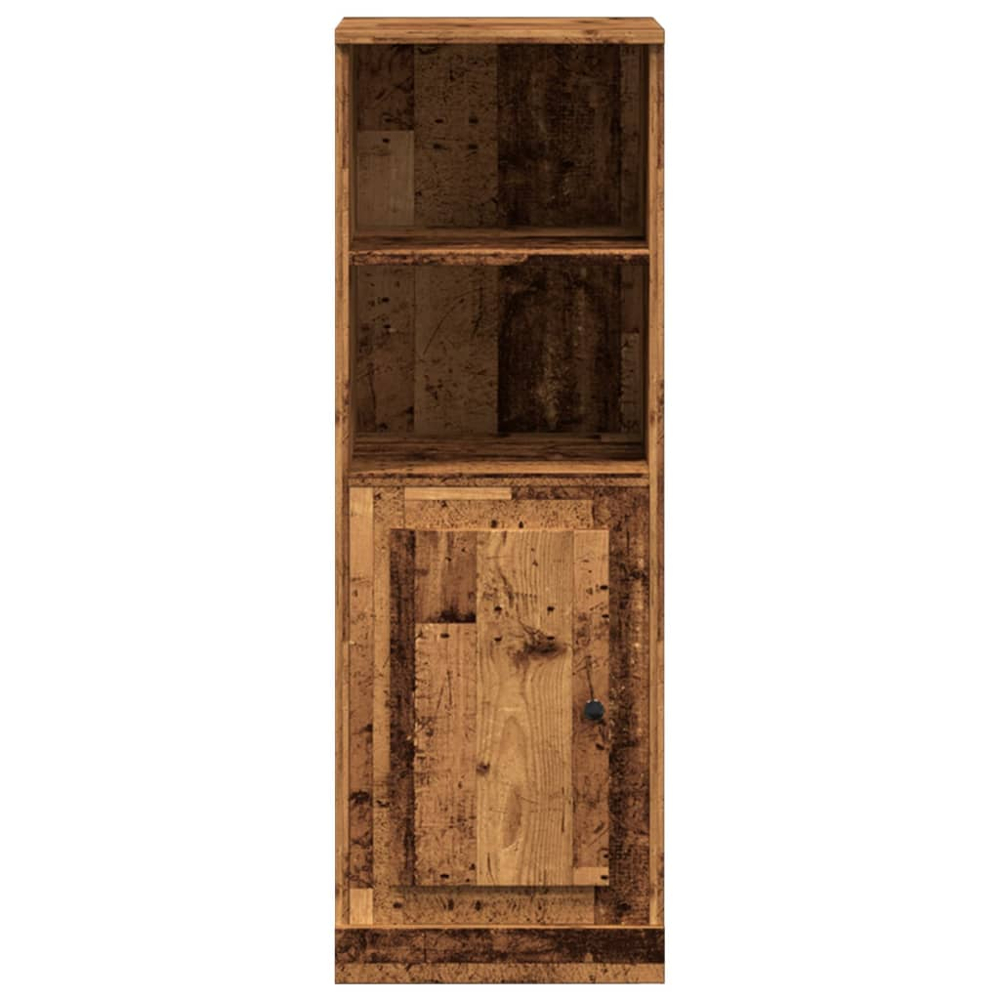 vidaXL Single Door 2 Shelf Old Wood Highboard Image 5