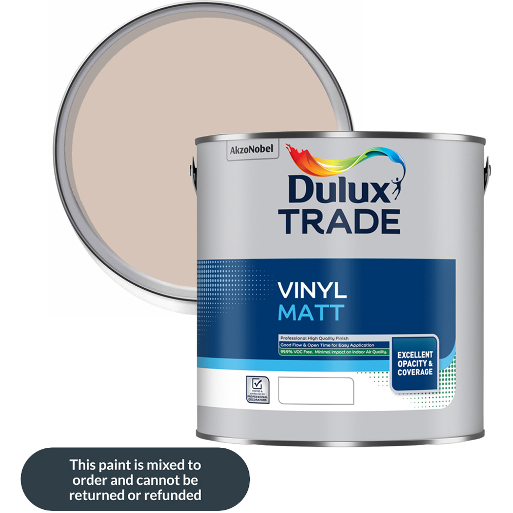 Dulux Trade Soft Stone Walls and Ceilings Vinyl Matt Paint 2.5L Image 1
