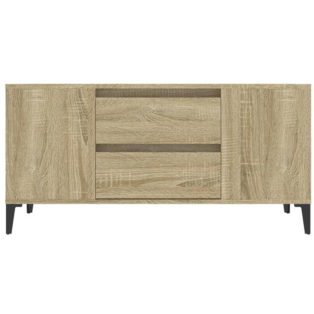 vidaXL 2 Drawer 4 Shelf Sonoma Oak TV Cabinet Image 6