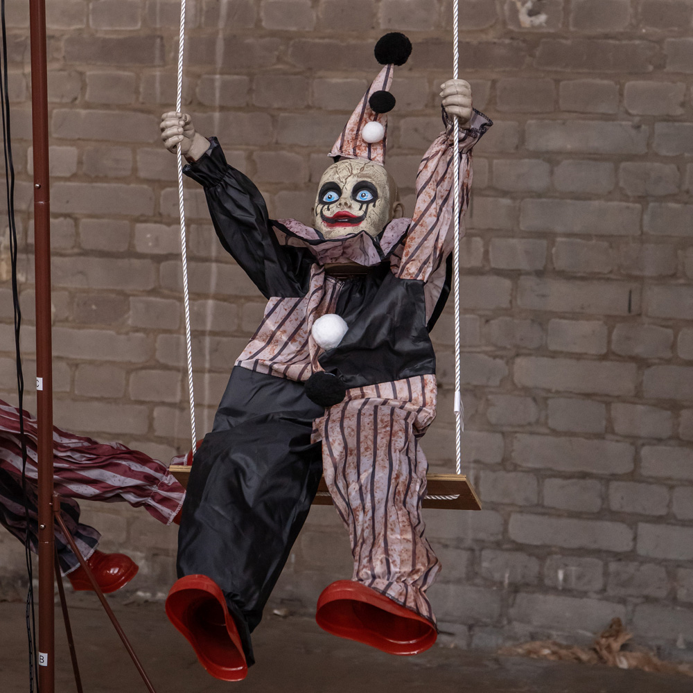 Samuel Alexander Clown Go-Round Animated Halloween Prop Decoration 6ft Image 6