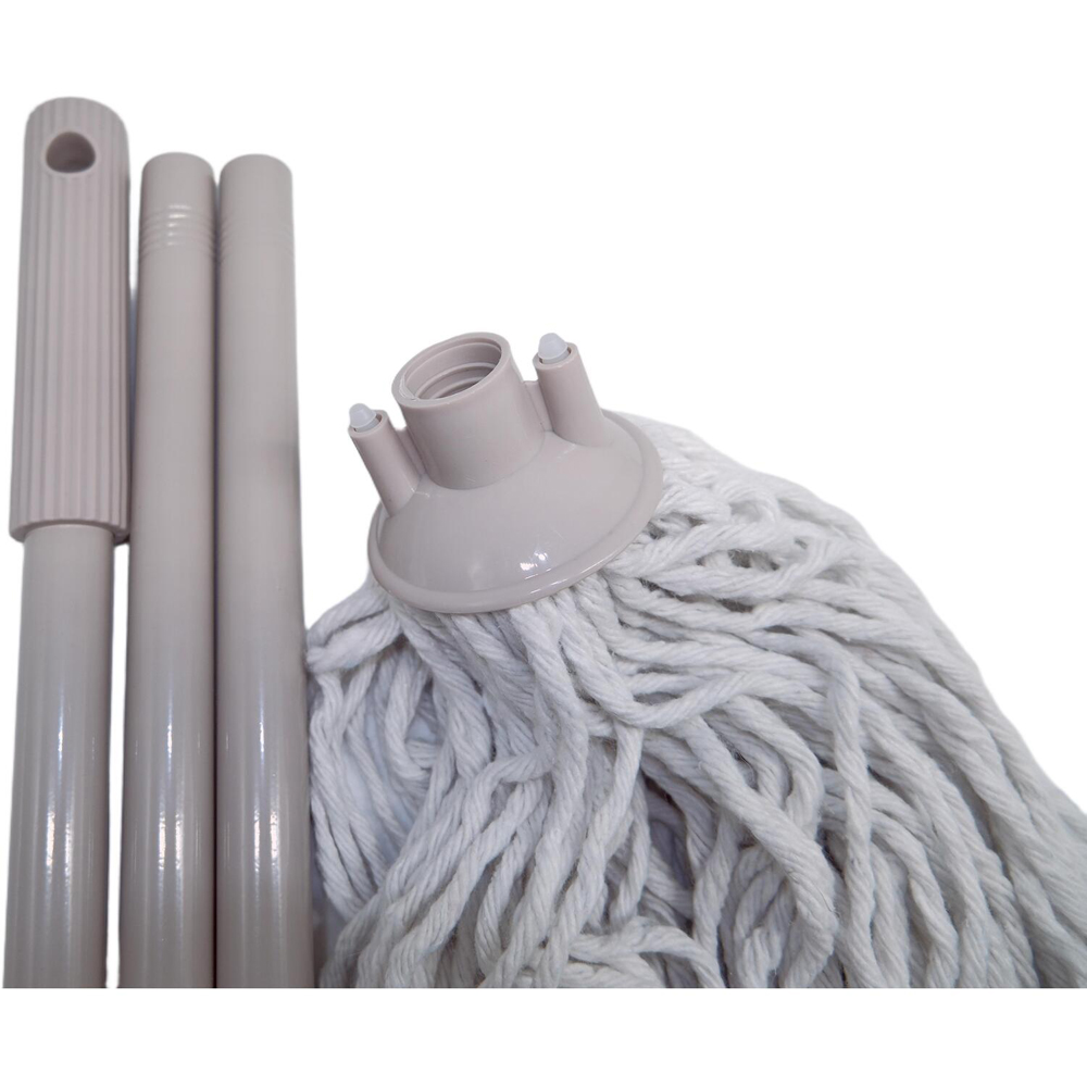 Eden Ribbed Mop with 3 Section Handle Grey Image 5