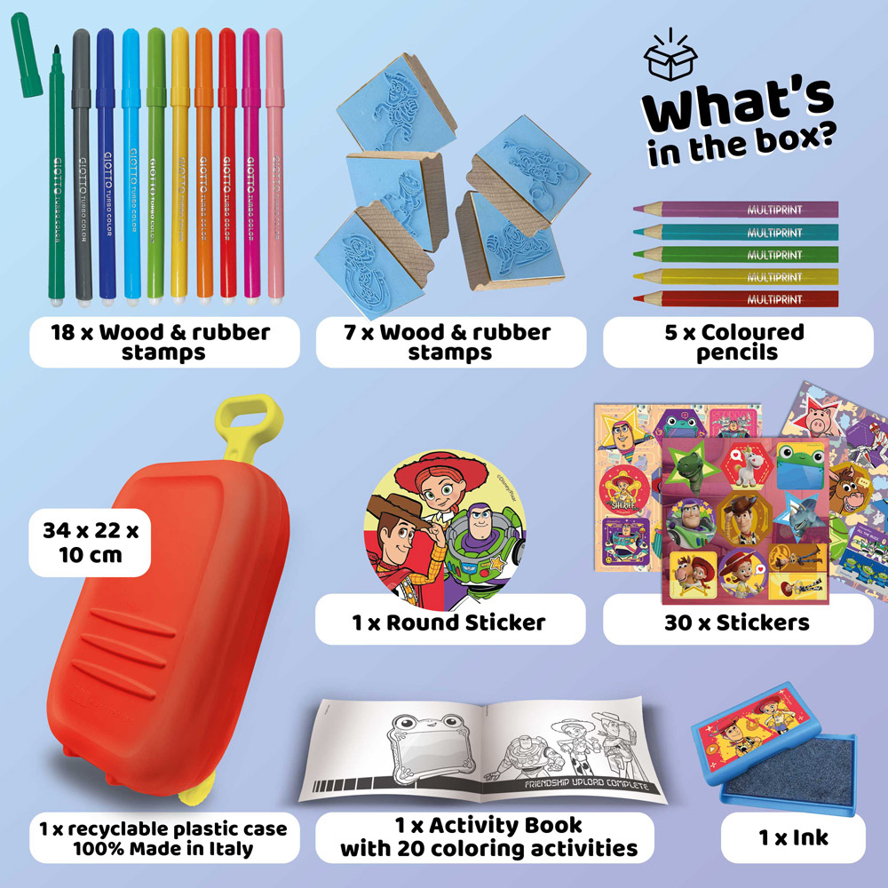 Multiprint Disney Pixar Toy Story 5 Kids Colouring and Stamp Trolley Set Image 2