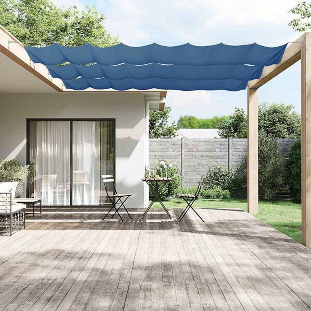 vidaXL Blue Oxford Fabric Vertical Awning 1.4 x 10m Image 1