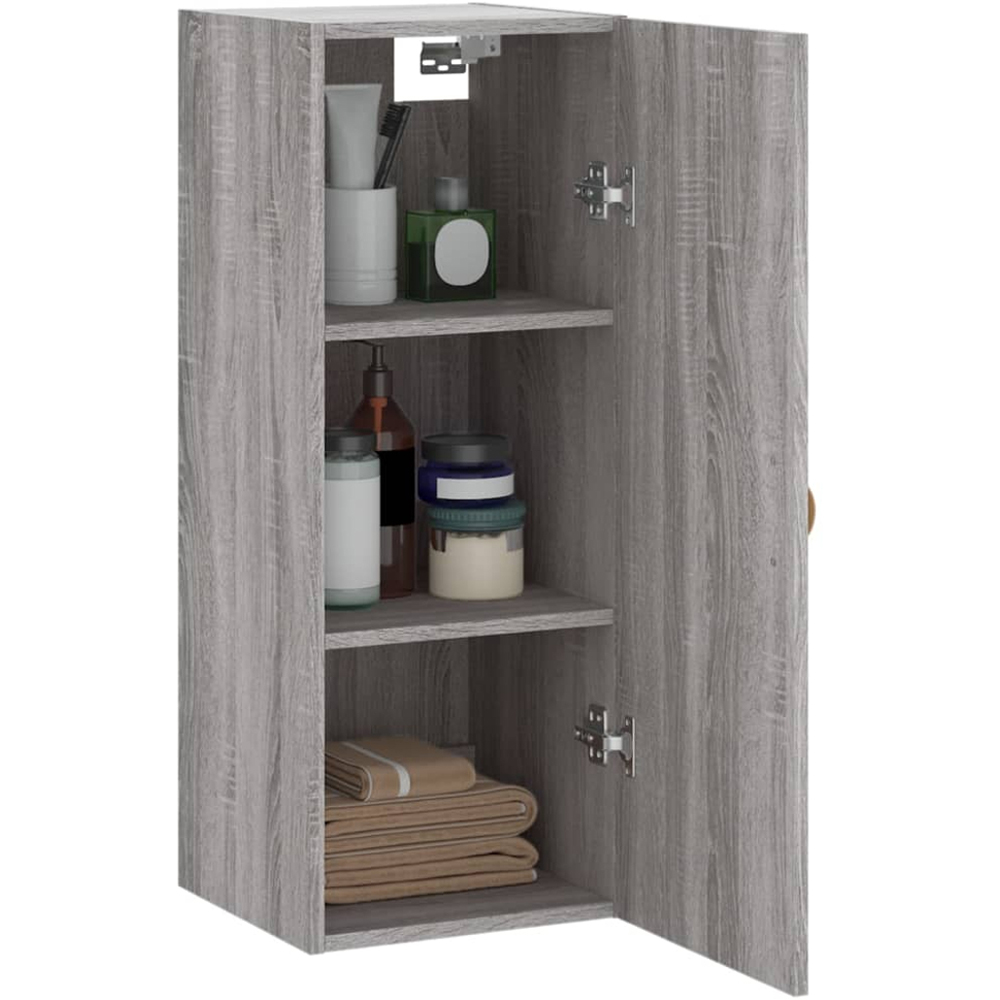 vidaXL Single Door Grey Sonoma Wall Mounted Cabinet Image 5