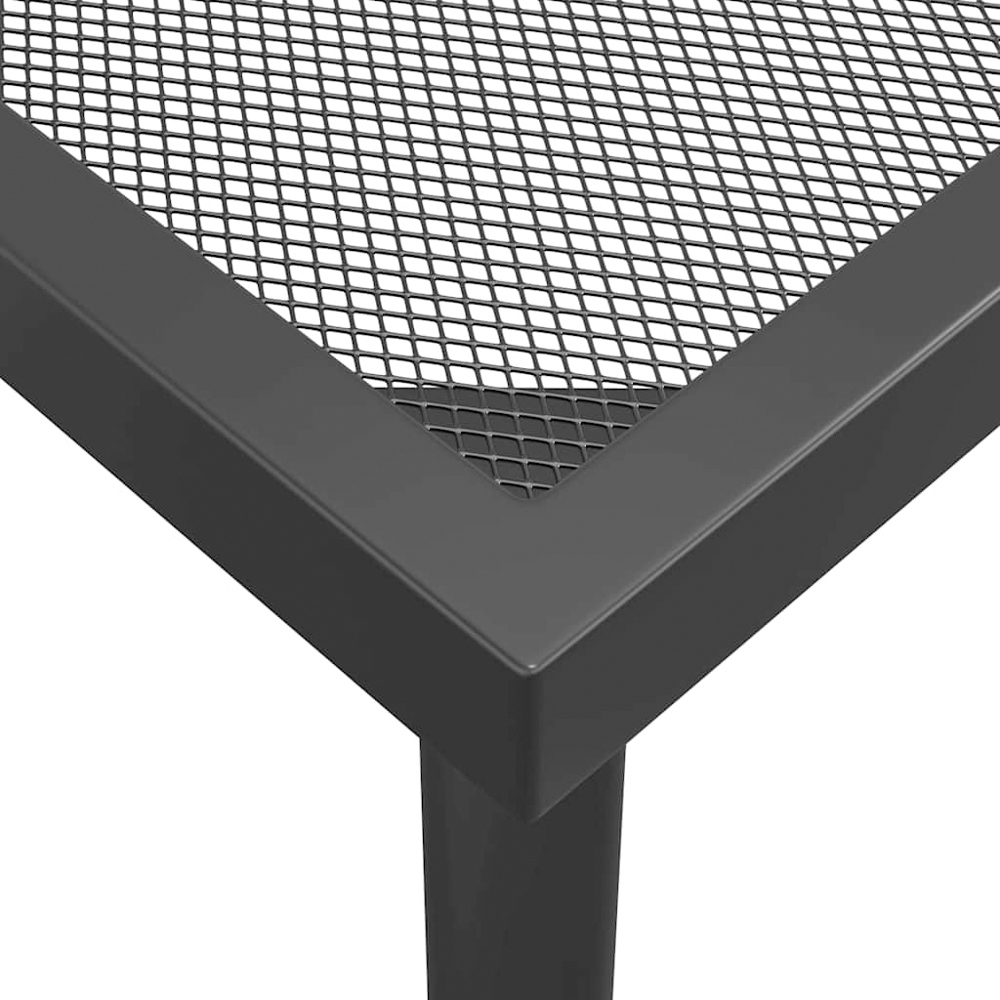 vidaXL 6 Seater Anthracite Steel Mesh Rectangular Garden Table Image 6