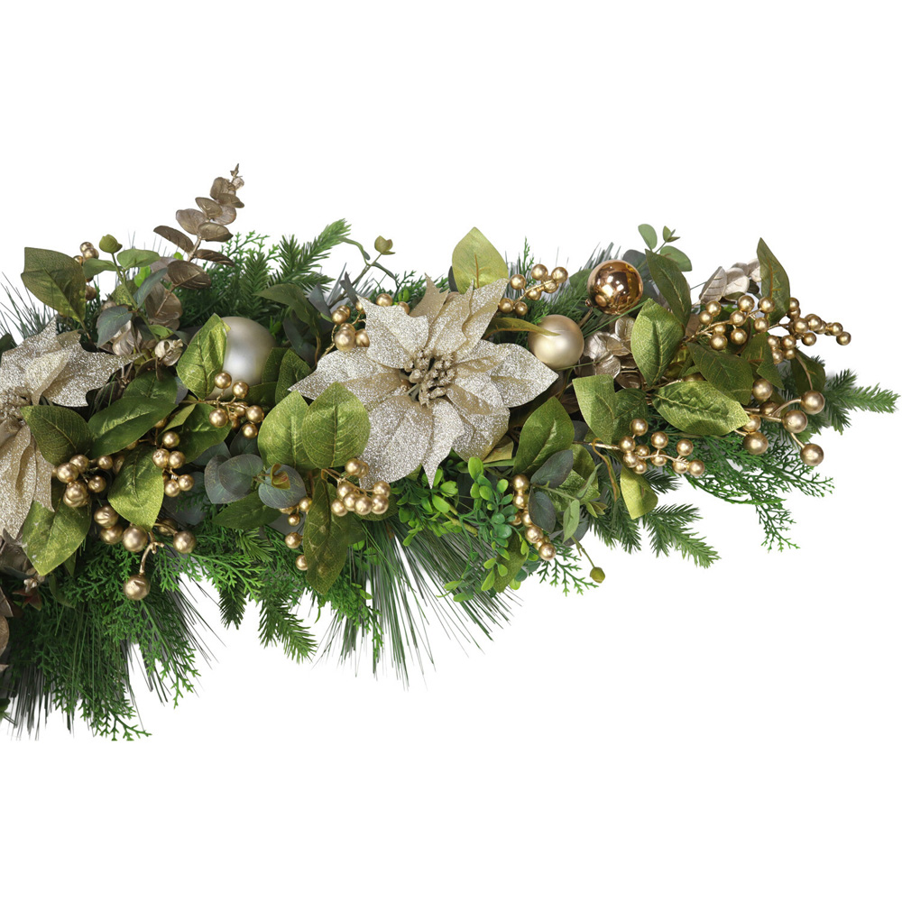 Gold Poinsettia Bauble Swag Image 3