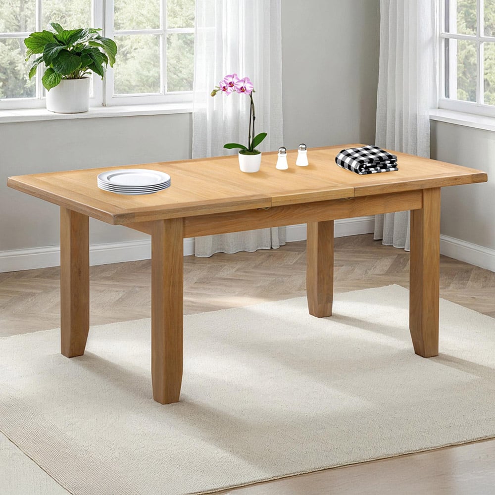 Seconique Windsor 8 Seater 120-150cm Extending Dining Table Natural Oak Image 1