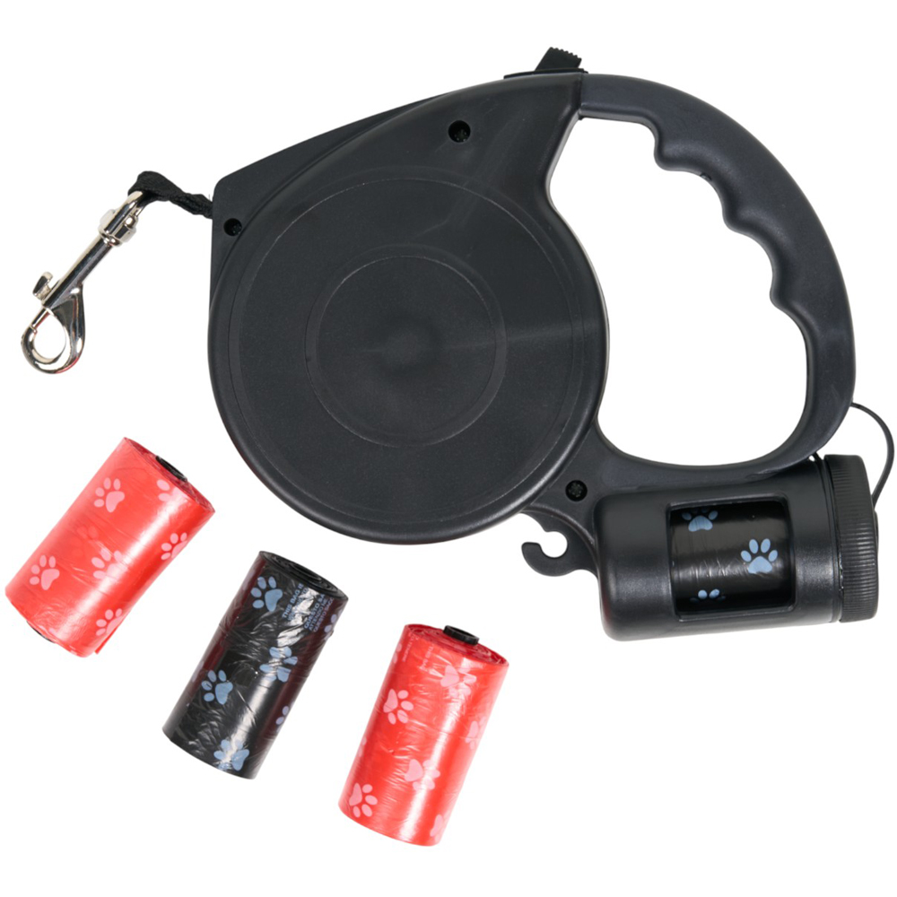 Clever Paws 5m Retractable Dog Lead and Poop Bags Image 3