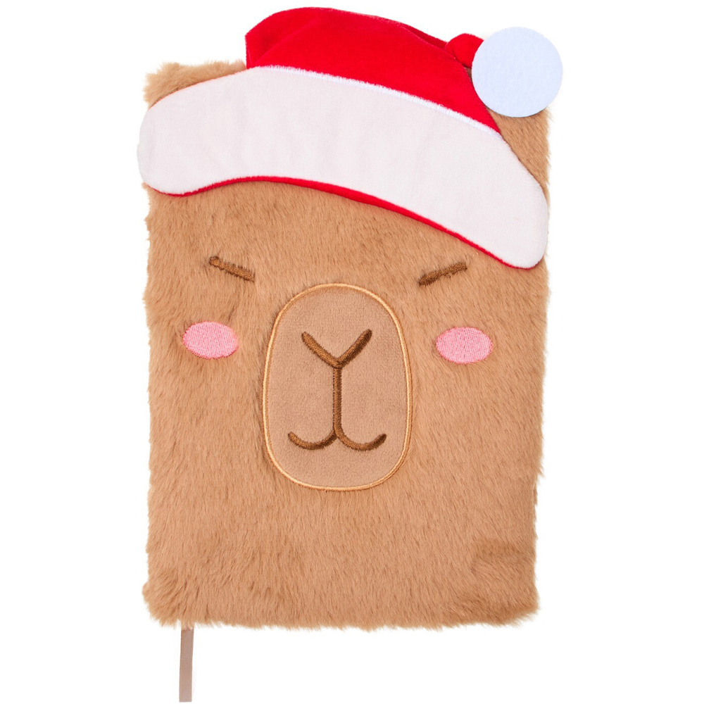 Xmas Capybara Fluffy B5 Notebook Image 2