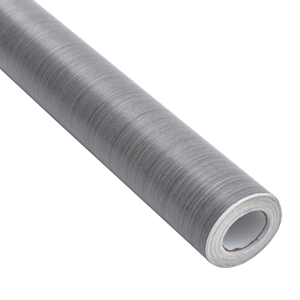 Living and Home Wood Effect Grey Rectangle Self Adhesive Wallpaper Image 4