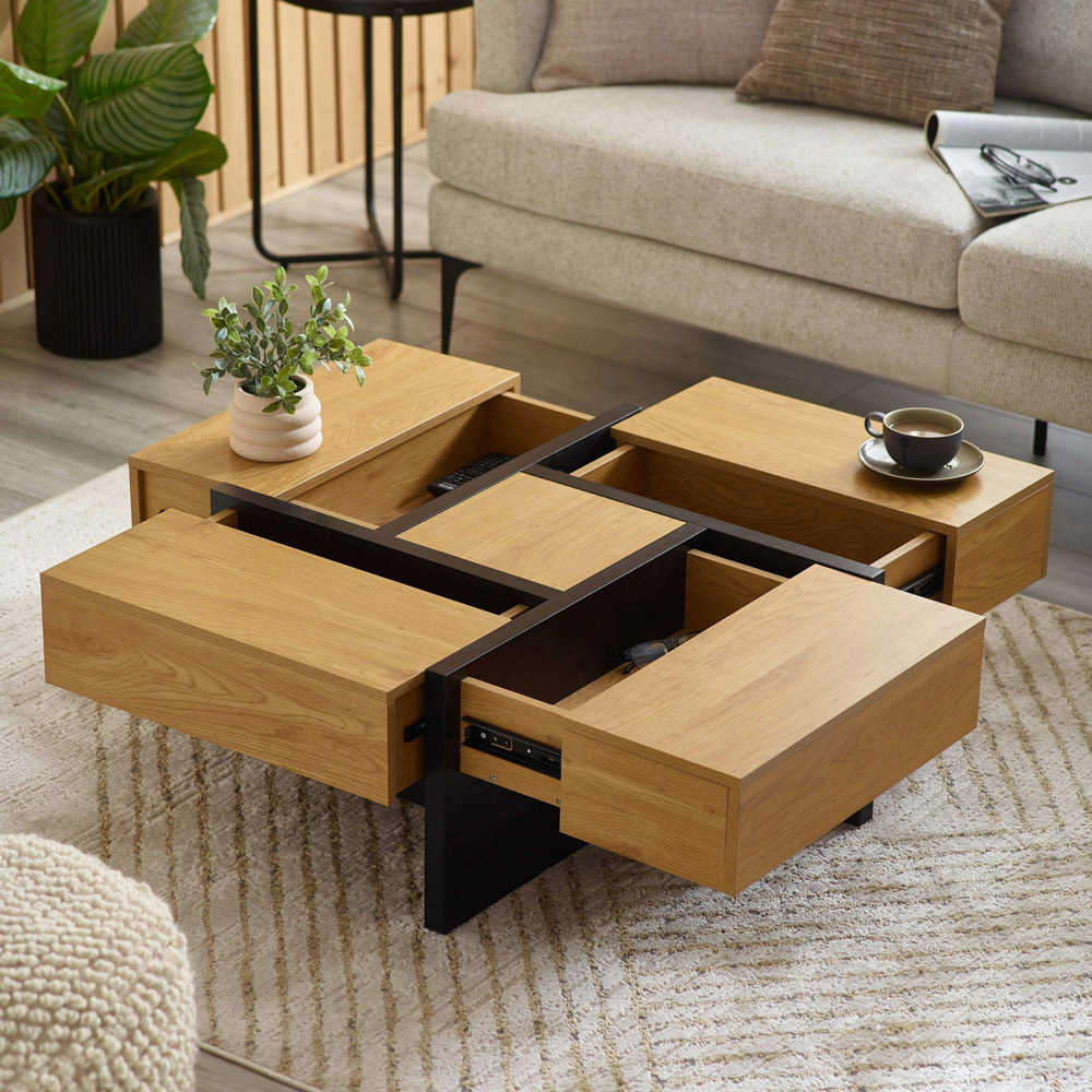 Julian Bowen Tahoe Square Storage Coffee Table Image 7