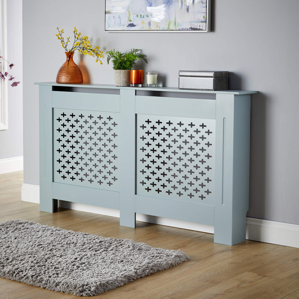 Home Source Crofton Grey Radiator Cover Unit Large Image 2