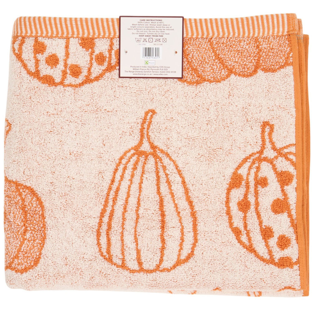 Boho Pumpkin Bath Towel Orange Image 2