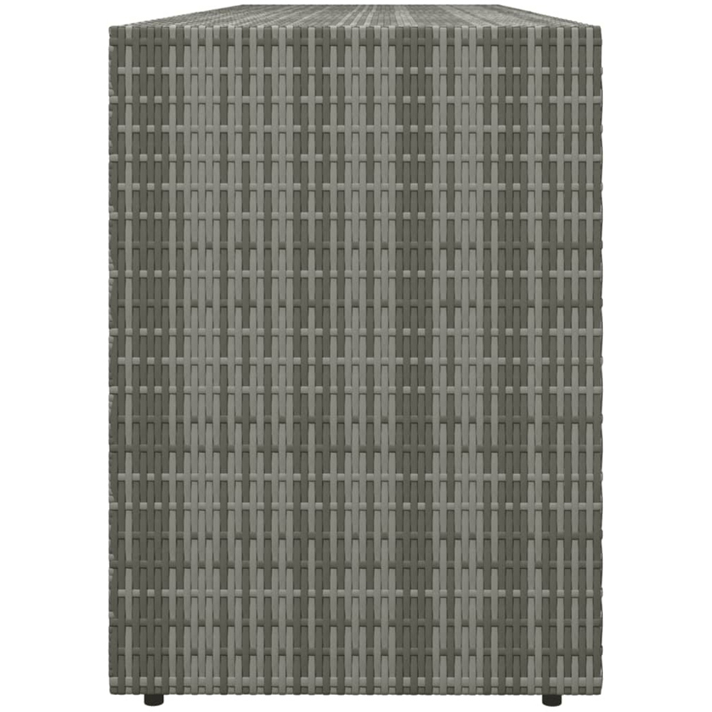 vidaXL 4 Door Grey Poly Rattan Garden Storage Cabinet Image 5