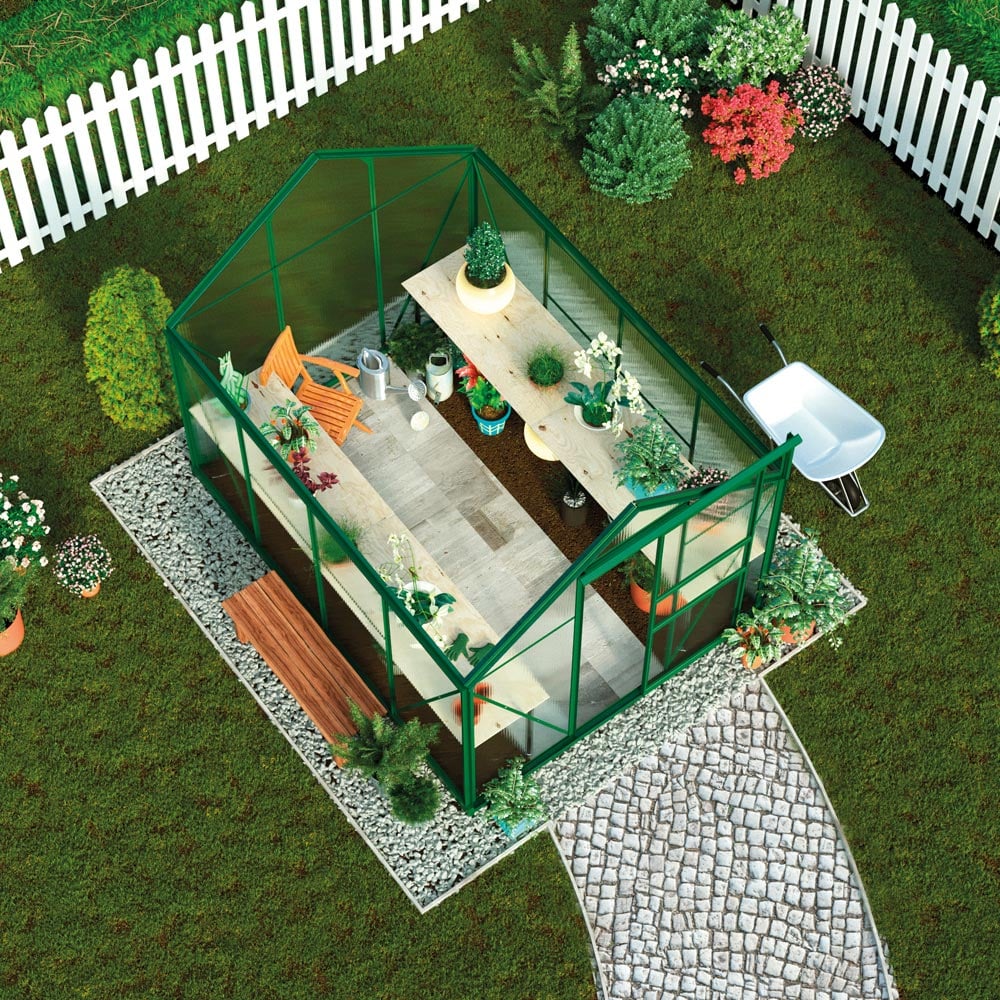 Garden Gear Grey 6.2 x 8.3ft Greenhouse Image 6