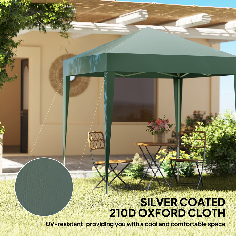 Outsunny 2 x 2m Green Marquee Pop Up Gazebo Party Tent Image 6