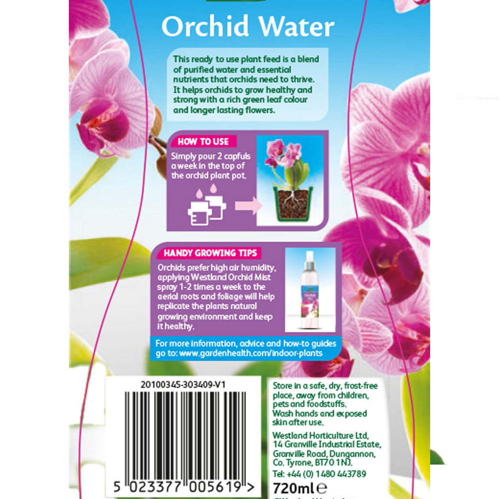 Westland Orchid Water Ready To Use Feed 720ml Image 2