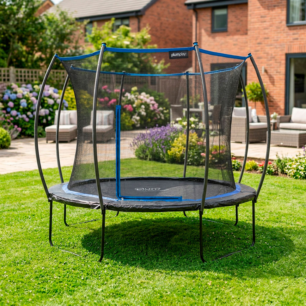 Plum Play 10ft Deluxe Springsafe Trampoline and Enclosure Image 2