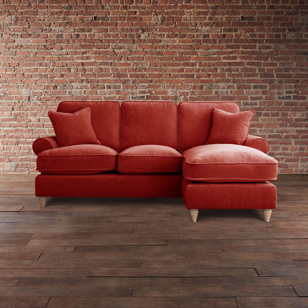 The Victoria 3 Seater Apricot Right Hand Chaise Sofa Image 3