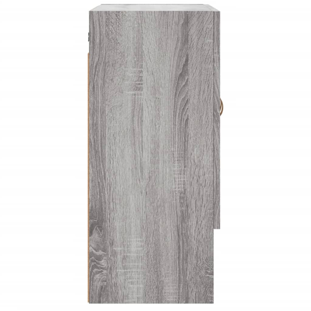 vidaXL 2 Door Single Shelf Grey Sonoma Oak Wall Cabinet Image 7