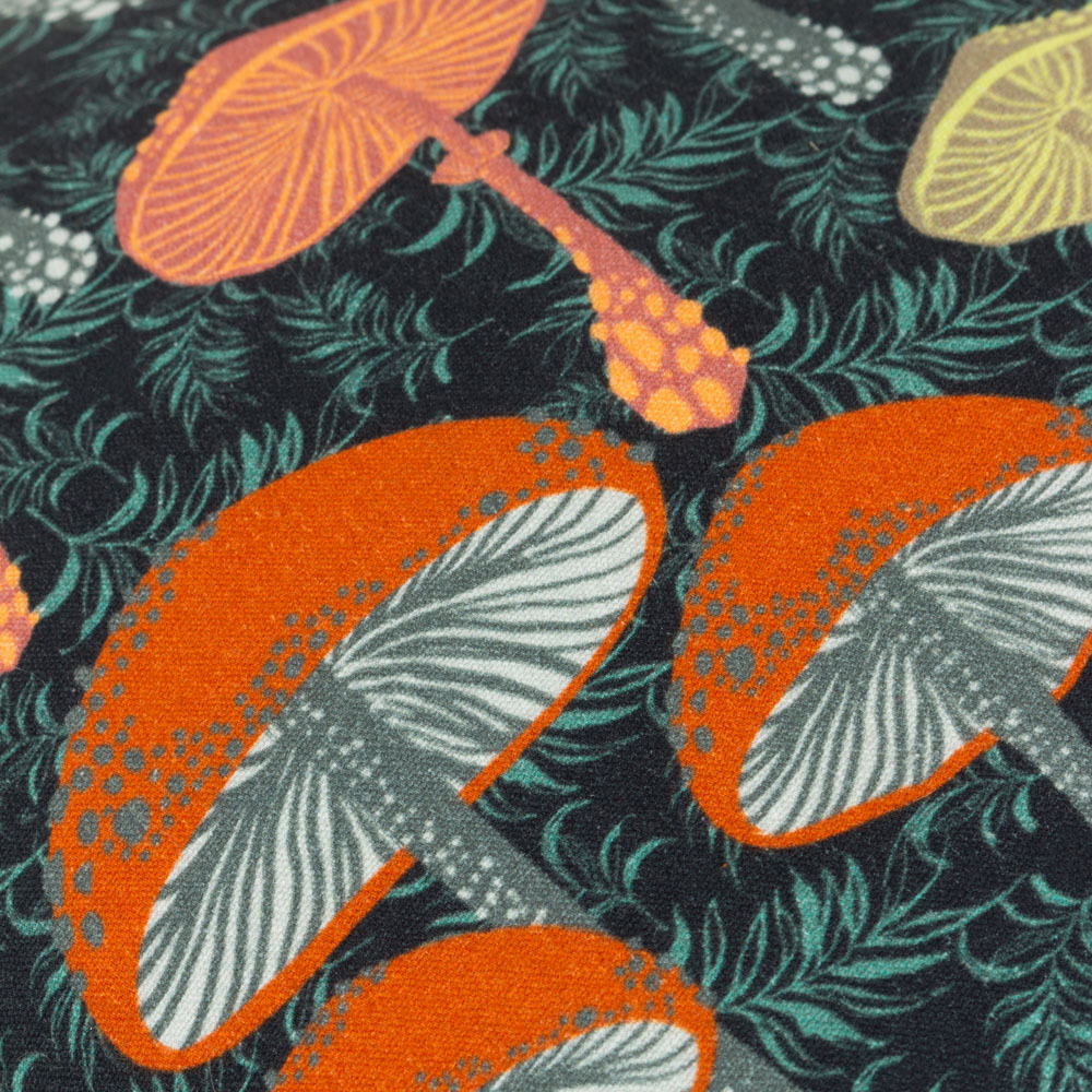 Furn Garett Printed Black Cotton Cushion 45 x 45cm Image 4