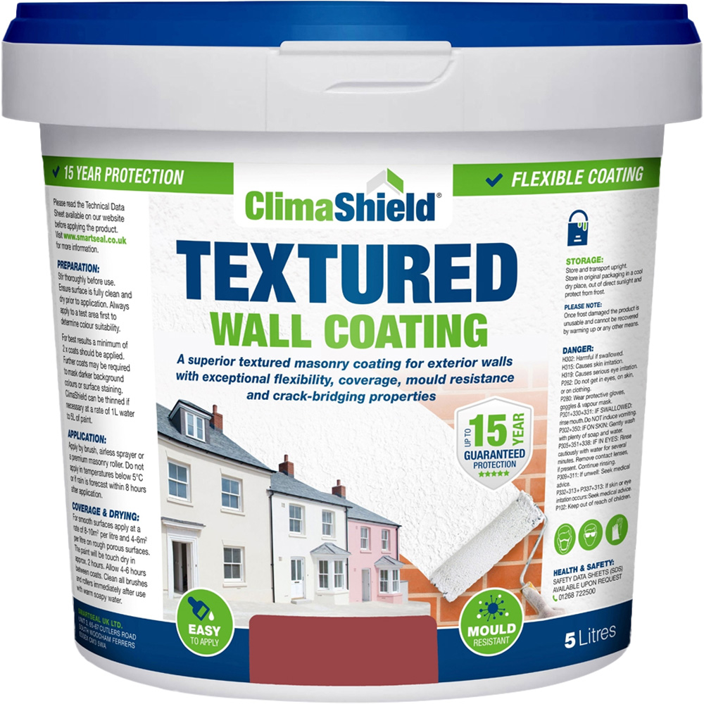 Smartseal Brick Red Textured Wall Coating 5L Image 2