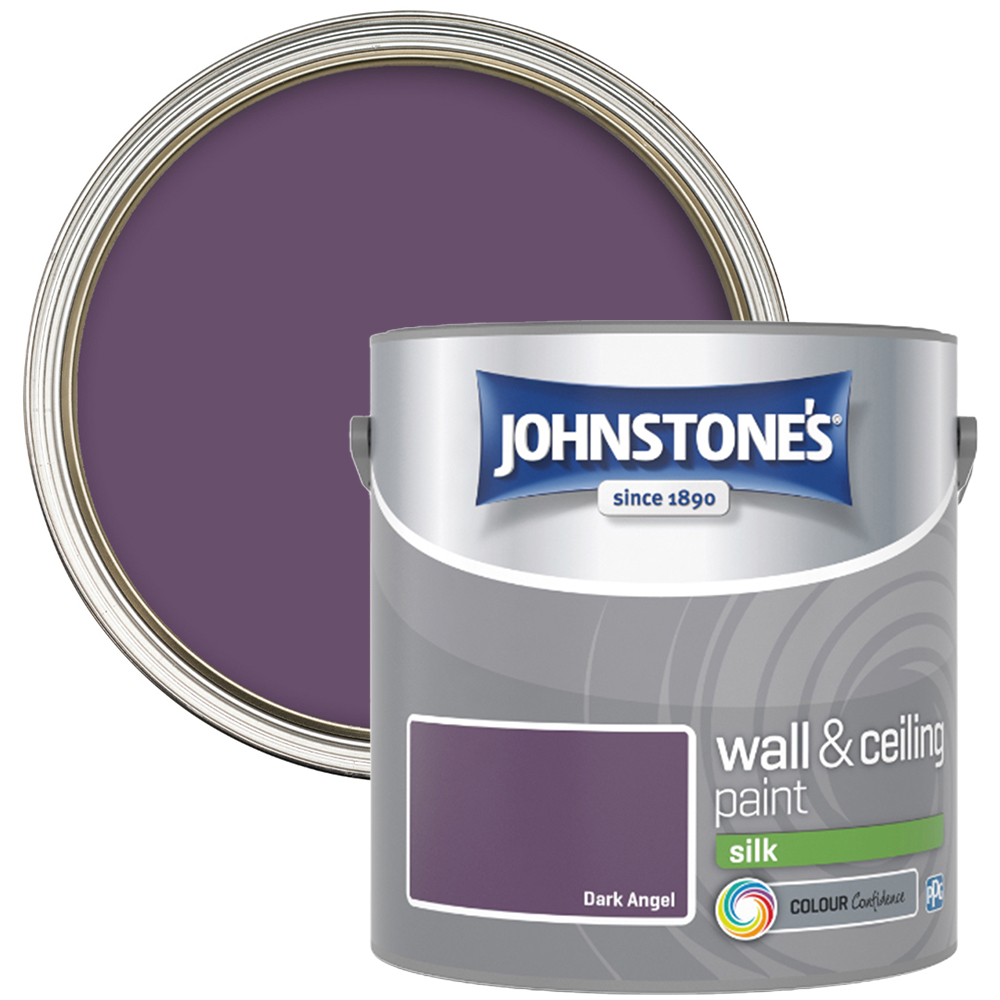 Johnstone's Walls & Ceilings Dark Angel Silk Emulsion Paint 2.5L Image 1