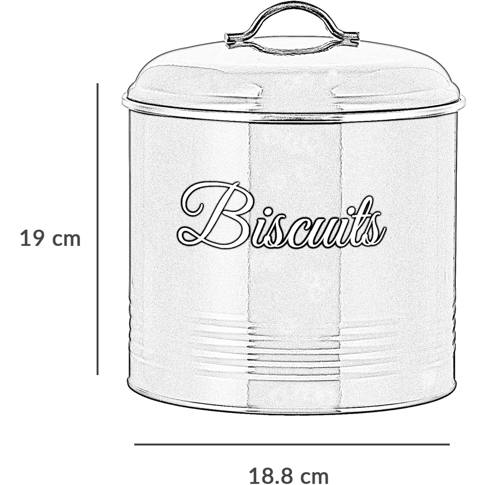 Innoteck Essentials Grey Round Biscuit Tin with Lid Image 5