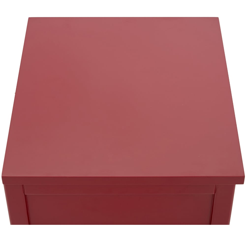 Monti Single Drawer Red Bedside Table Image 7