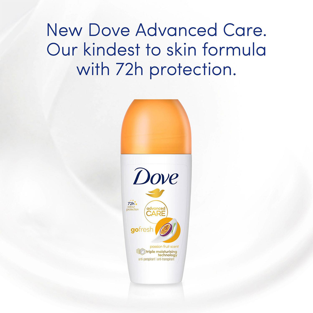 Dove Go Fresh Passion Fruit Women Anti-Perspirant Roll On 50ml 12 Pack Image 5