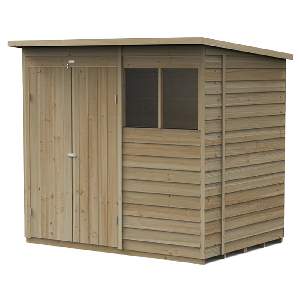 Forest Garden 4LIFE 7 x 5ft Double Door Pent Shed Image 1