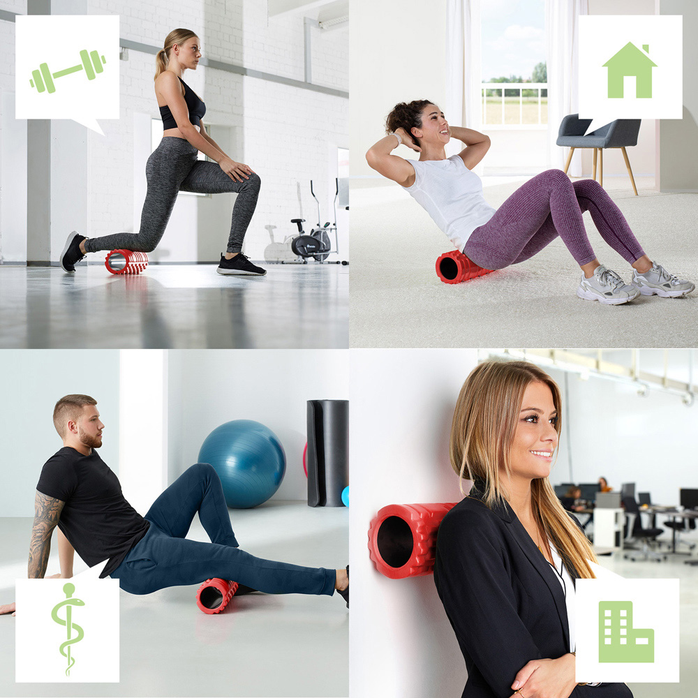 tectake Red Foam Self Massage Yoga Roller Image 2