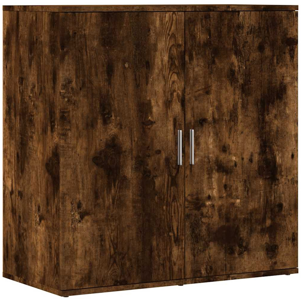 vidaXL 4 Door Smoked Oak Sideboard Set of 2 Image 3