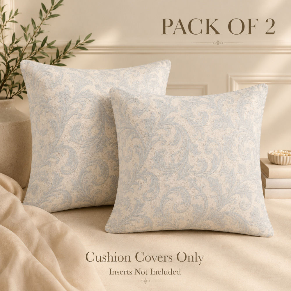 MHG Living Jacquard Concealed Zip Cushion Cover 45 x 45cm 2 Pack Image 3