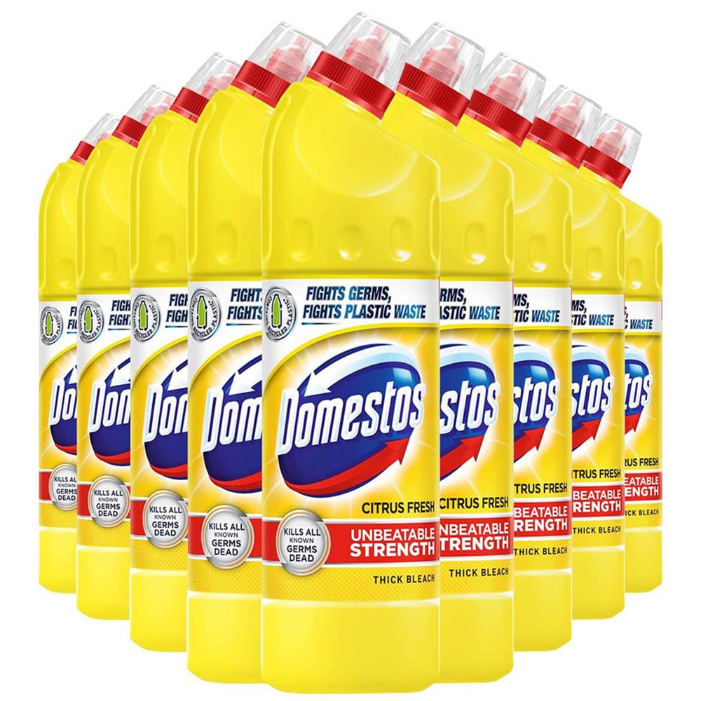 Domestos Citrus Fresh Thick Bleach 750ml 9 Pack Image 1