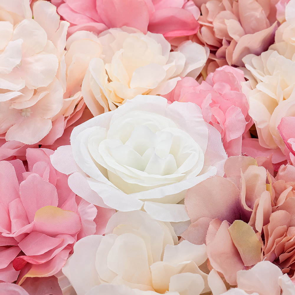 Living and Home Light Purple Artificial Rose Backdrop Wall Panel 60 x 40cm Image 4