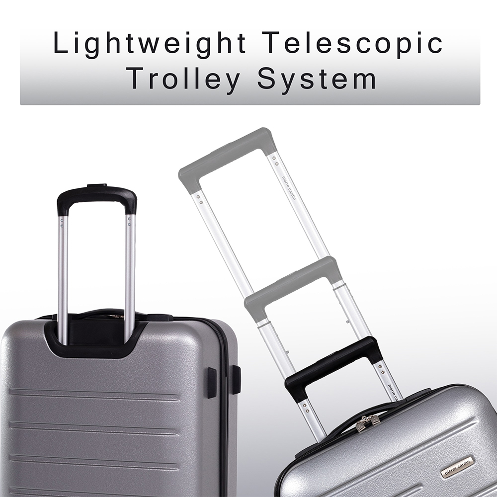 Pierre Cardin Voyager XL Grey Hard Shell Lightweight Trolley Suitcase Image 4