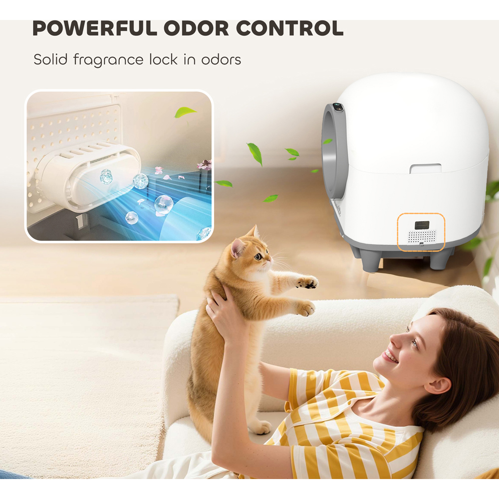 PawHut 80L Self Cleaning Cat Litter Tray Image 7