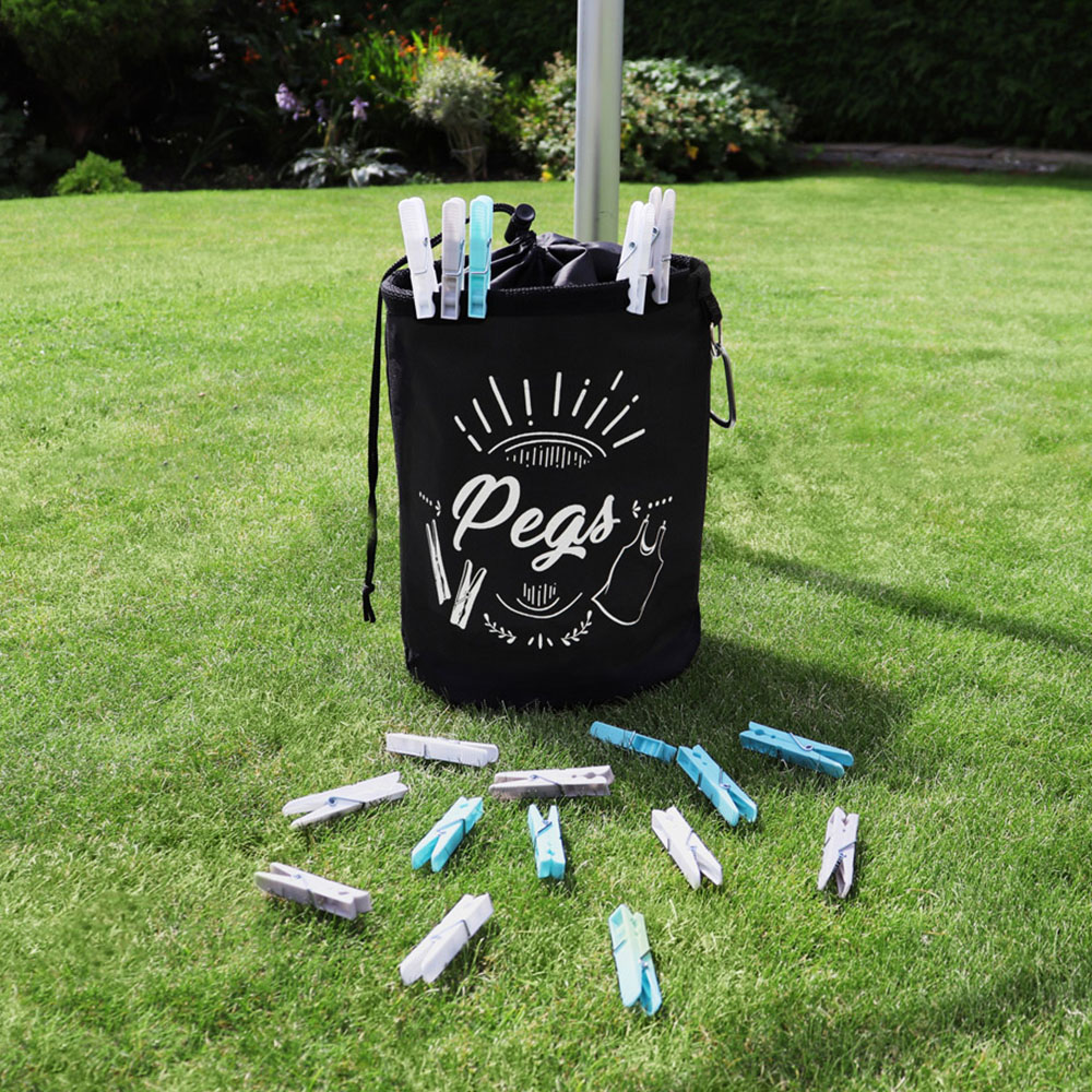 JVL Assorted Plastic Pegs with Bag 144 Pack Image 2